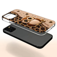 Load image into Gallery viewer, Personalized Clear Phone Case Cute Owl Design Custom Name Gift for Her
