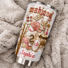 Load image into Gallery viewer, Personalized Mahjong 20oz Stainless Steel Tumbler Gift for Game Lovers
