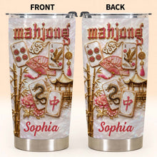 Load image into Gallery viewer, Personalized Mahjong 20oz Stainless Steel Tumbler Gift for Game Lovers
