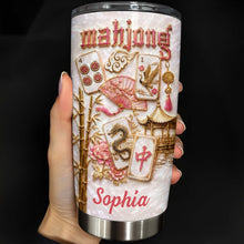 Load image into Gallery viewer, Personalized Mahjong 20oz Stainless Steel Tumbler Gift for Game Lovers
