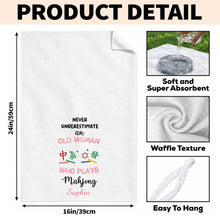 Load image into Gallery viewer, Personalized Mahjong Kitchen Towel Custom Name Gift for Her

