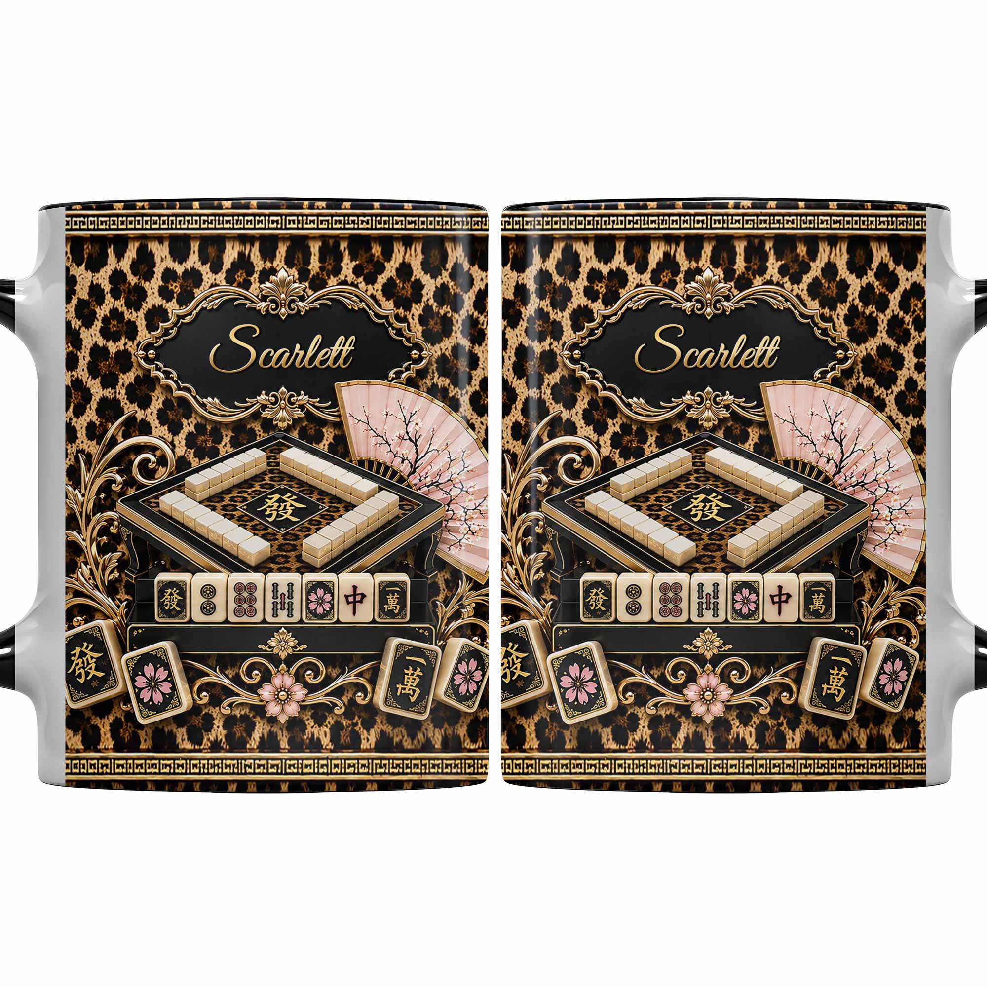 Personalized Mahjong Queen Accent Mug Custom Name Gift