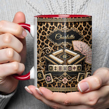 Load image into Gallery viewer, Personalized Mahjong Queen Accent Mug Custom Name Gift
