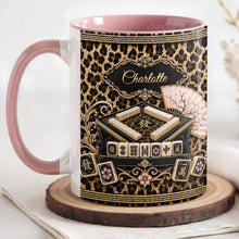 Load image into Gallery viewer, Personalized Mahjong Queen Accent Mug Custom Name Gift
