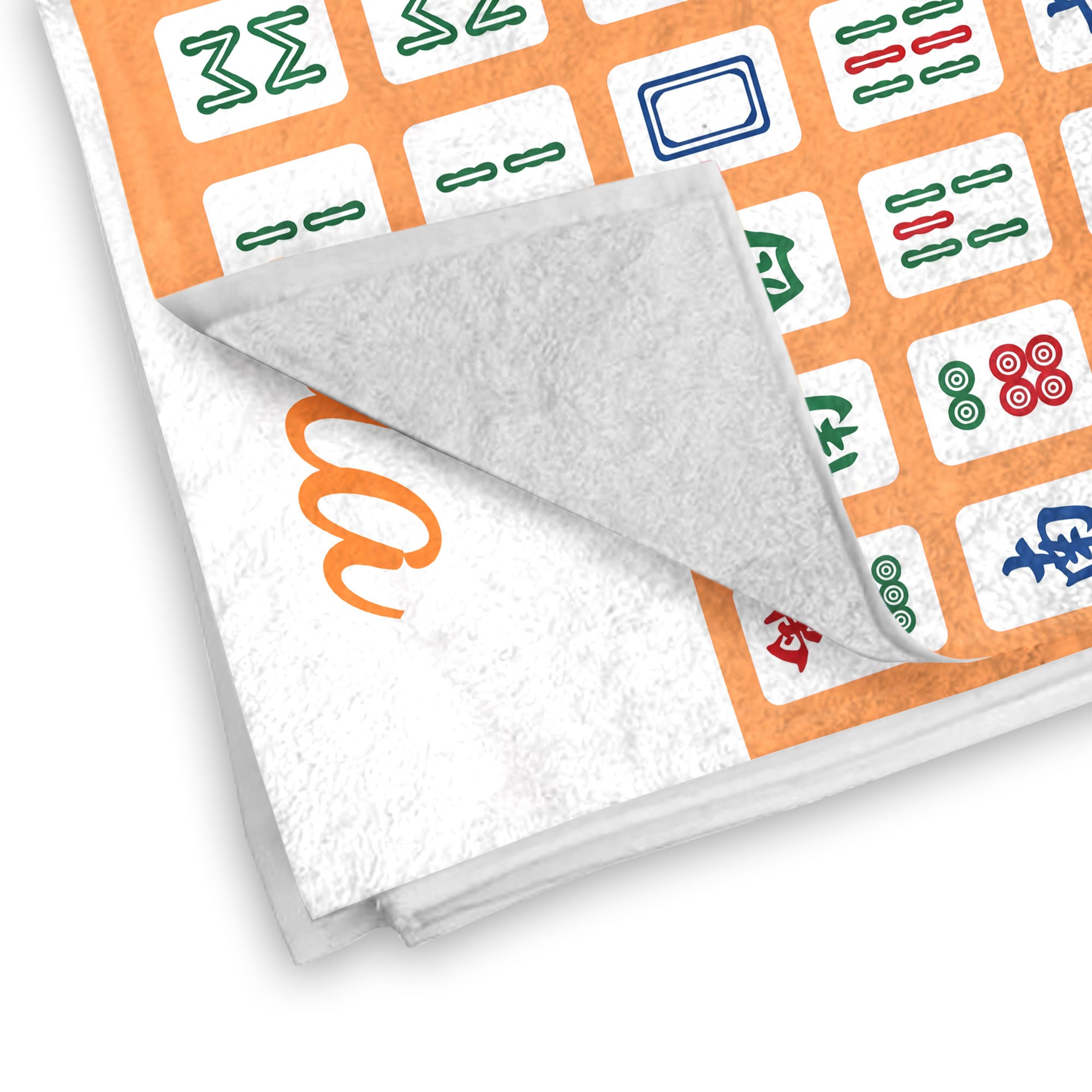 Personalized Microfiber Beach Towel Custom Name Mahjong Design