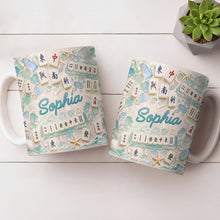 Load image into Gallery viewer, Personalized Mahjong Beach Mug Custom Name Gift for Besties
