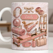 Load image into Gallery viewer, Personalized Pilates Girl Coffee Mug Custom Name Gift for Her
