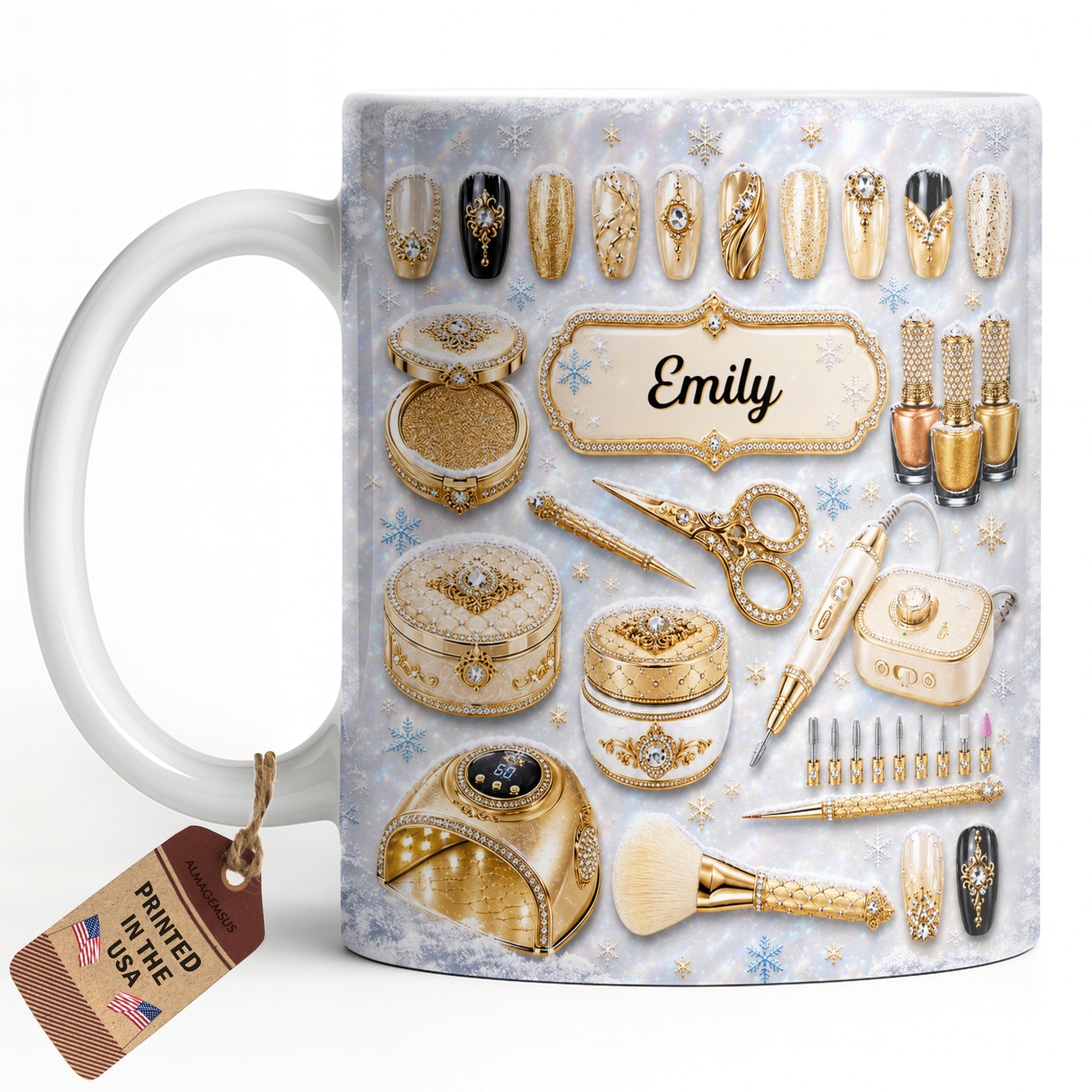 Personalized Glamorous Nail Artist Mug Custom Gift for Her