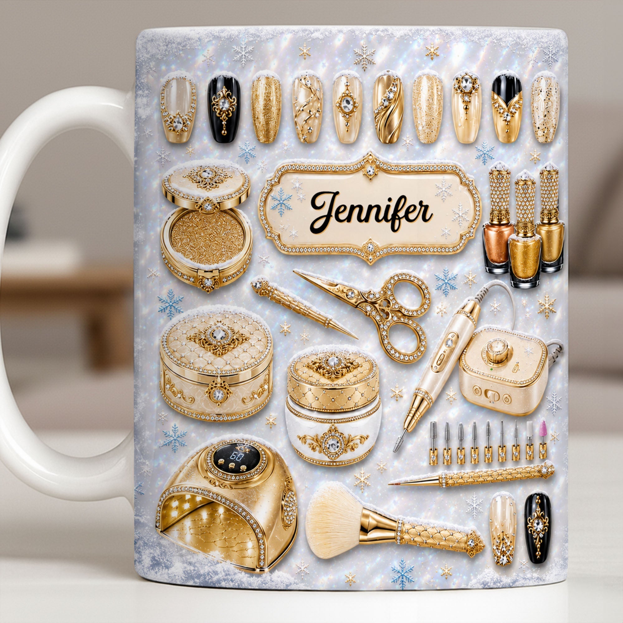 Personalized Glamorous Nail Artist Mug Custom Gift for Her
