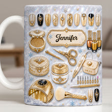 Load image into Gallery viewer, Personalized Glamorous Nail Artist Mug Custom Gift for Her
