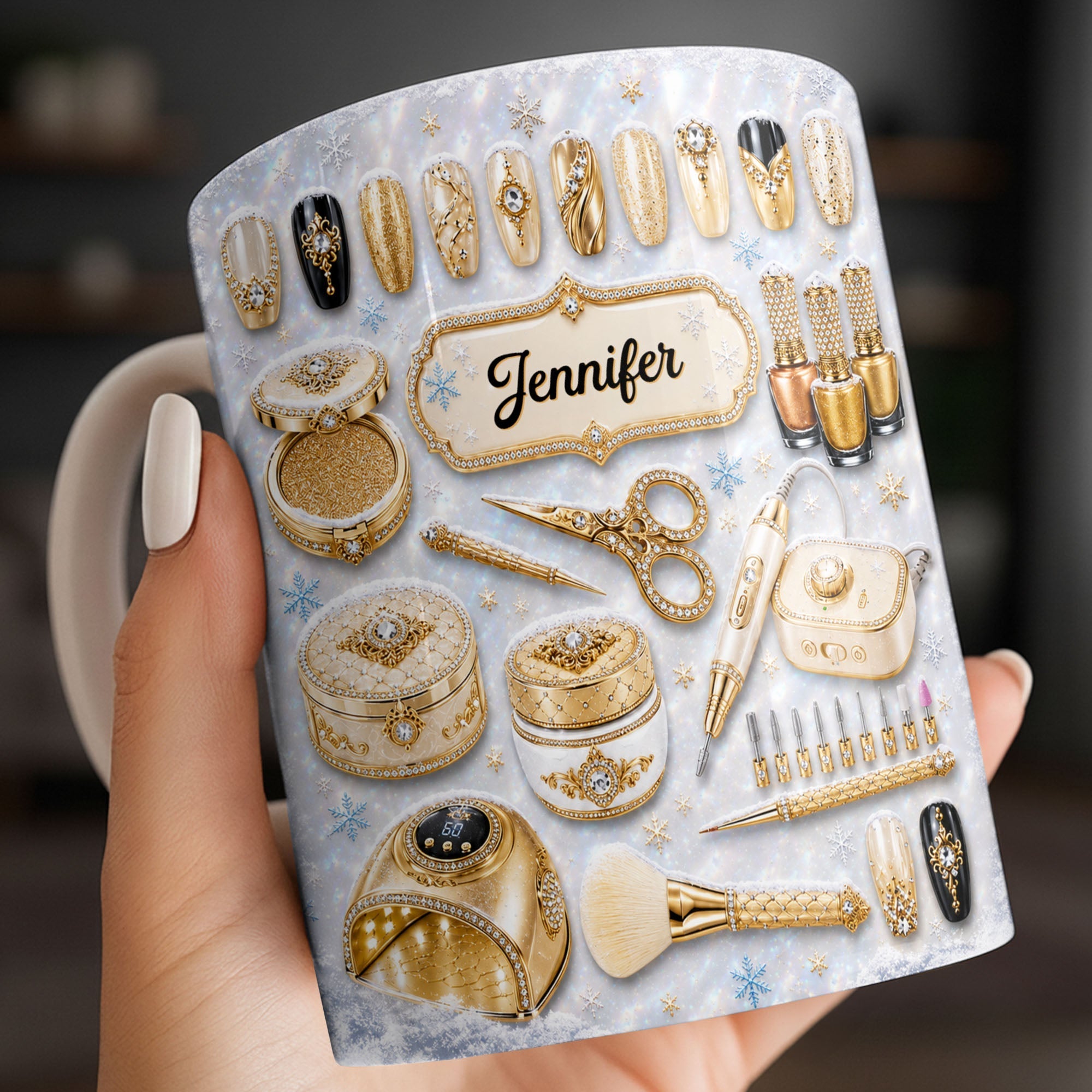 Personalized Glamorous Nail Artist Mug Custom Gift for Her