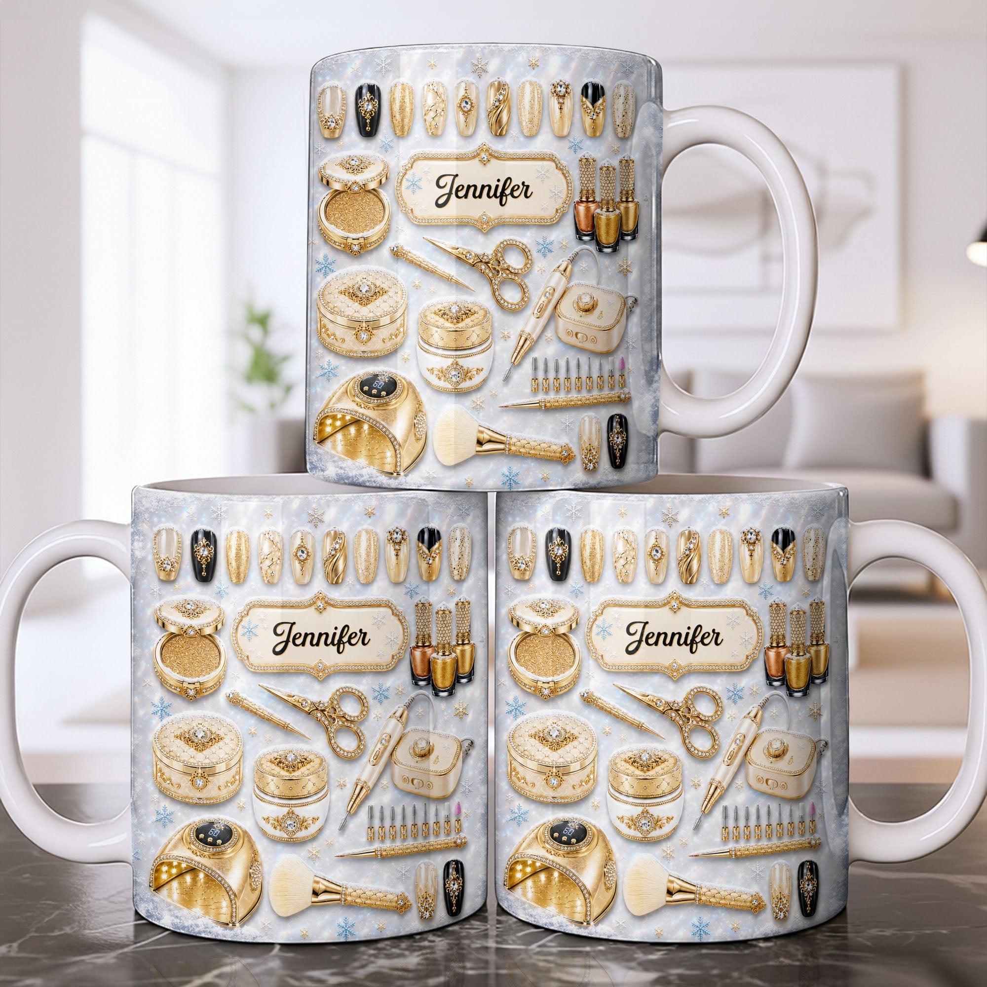 Personalized Glamorous Nail Artist Mug Custom Gift for Her