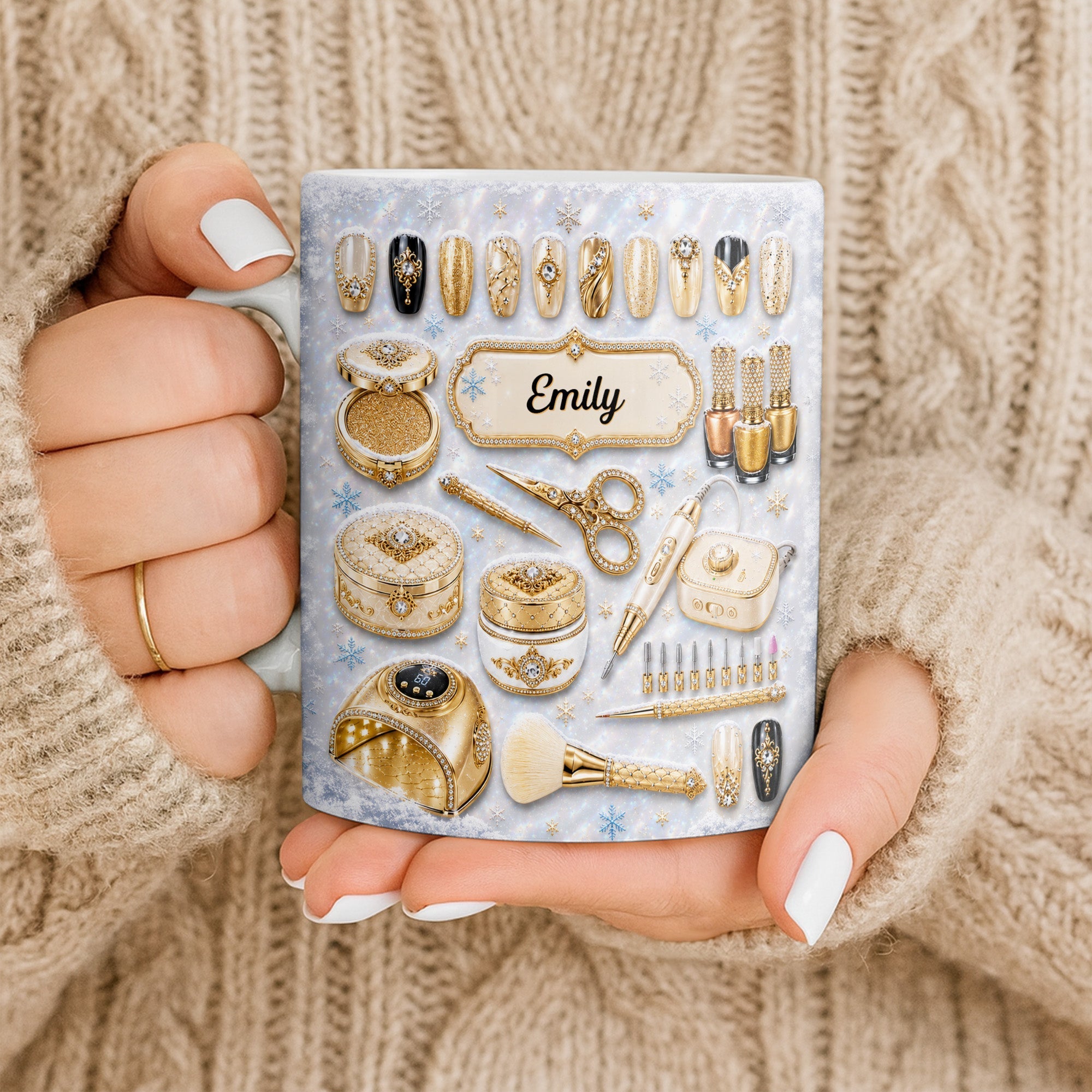 Personalized Glamorous Nail Artist Mug Custom Gift for Her
