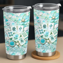 Load image into Gallery viewer, Personalized 20oz Stainless Steel Tumbler Custom Name Mahjong Gift for Besties
