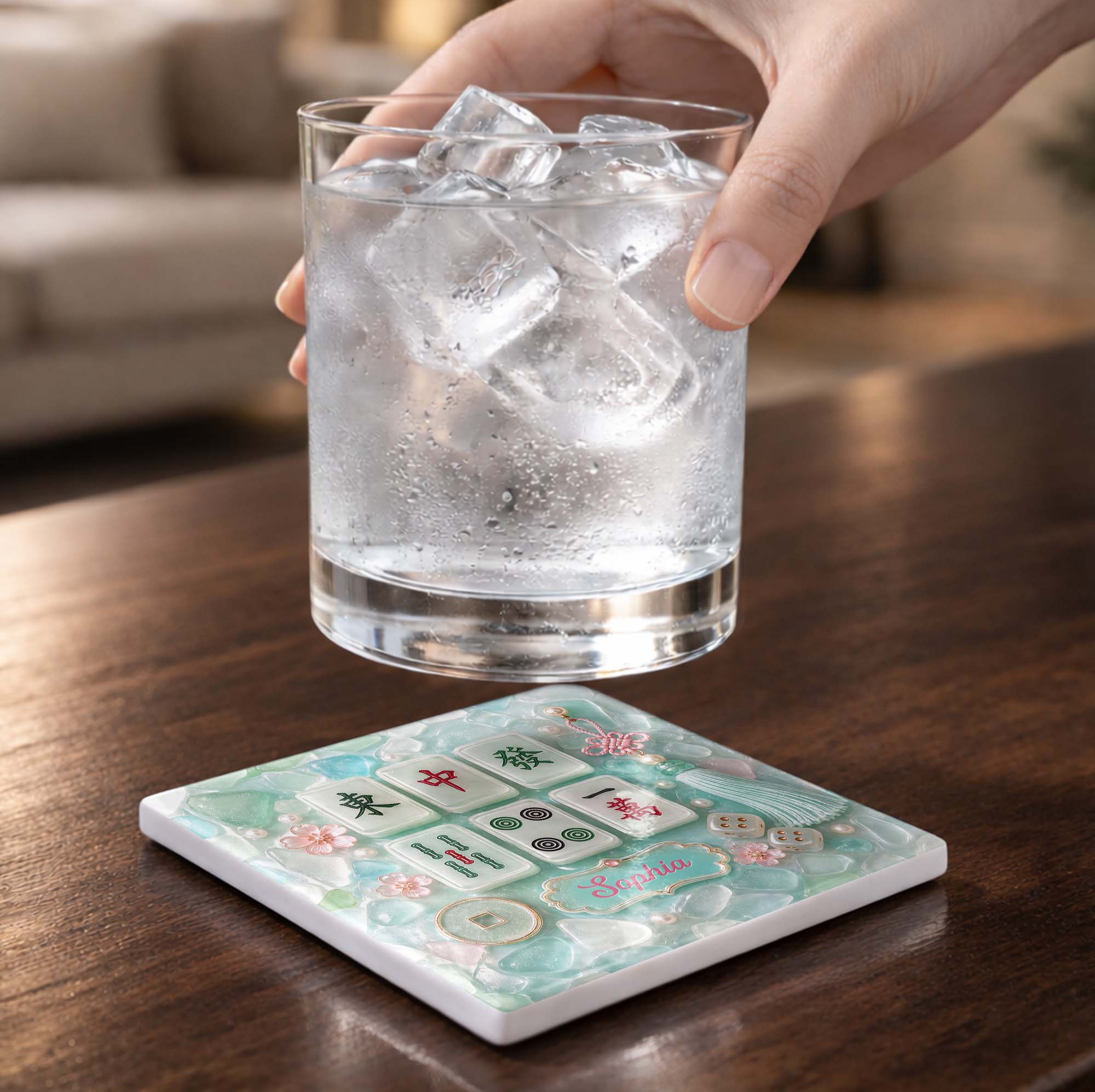 Personalized Square Ceramic Coaster Custom Name Gift for Hobbyists