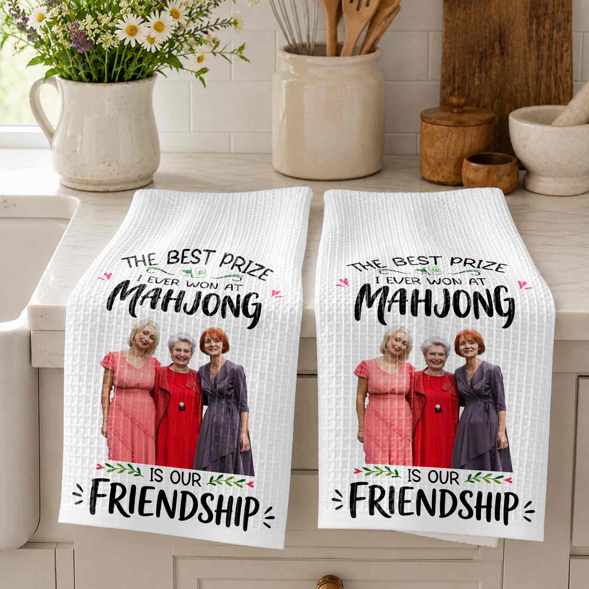 Personalized Photo Kitchen Towel Custom Gift for Besties