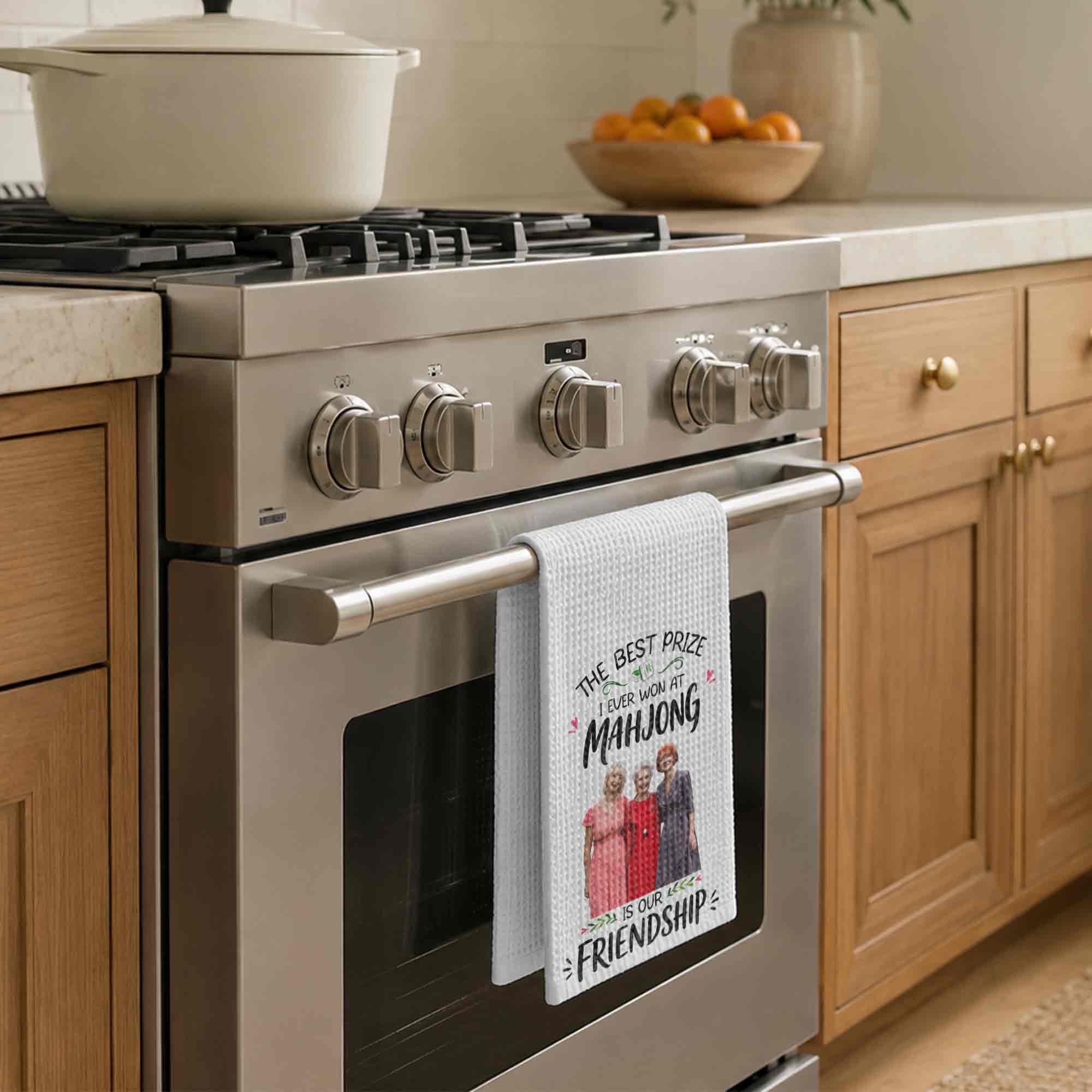 Personalized Photo Kitchen Towel Custom Gift for Besties
