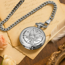 Load image into Gallery viewer, Personalized Silver Plated Pocket Watch Custom Gift for Husband Anniversary

