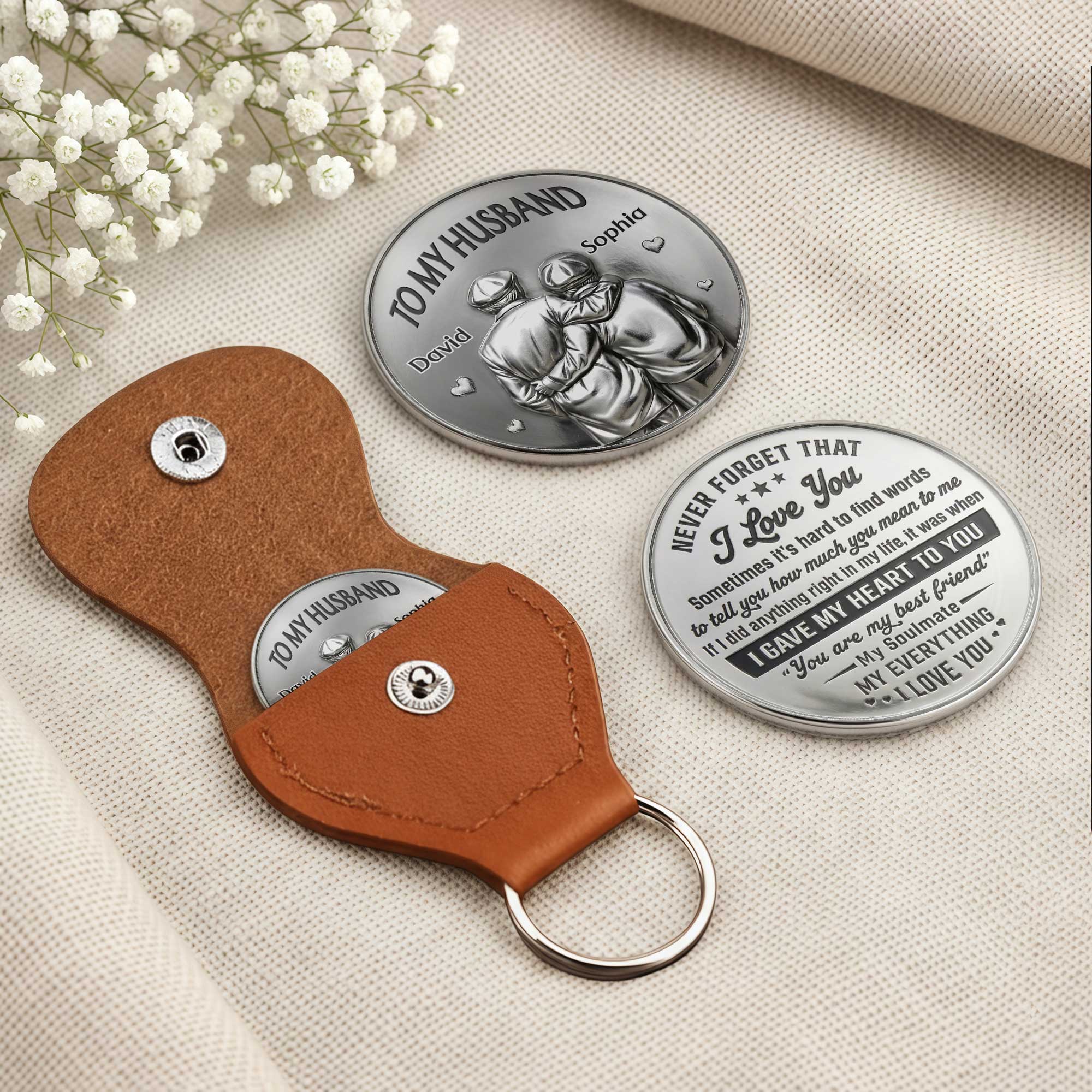 Personalized Pocket Hug Custom Message Gift for Husband