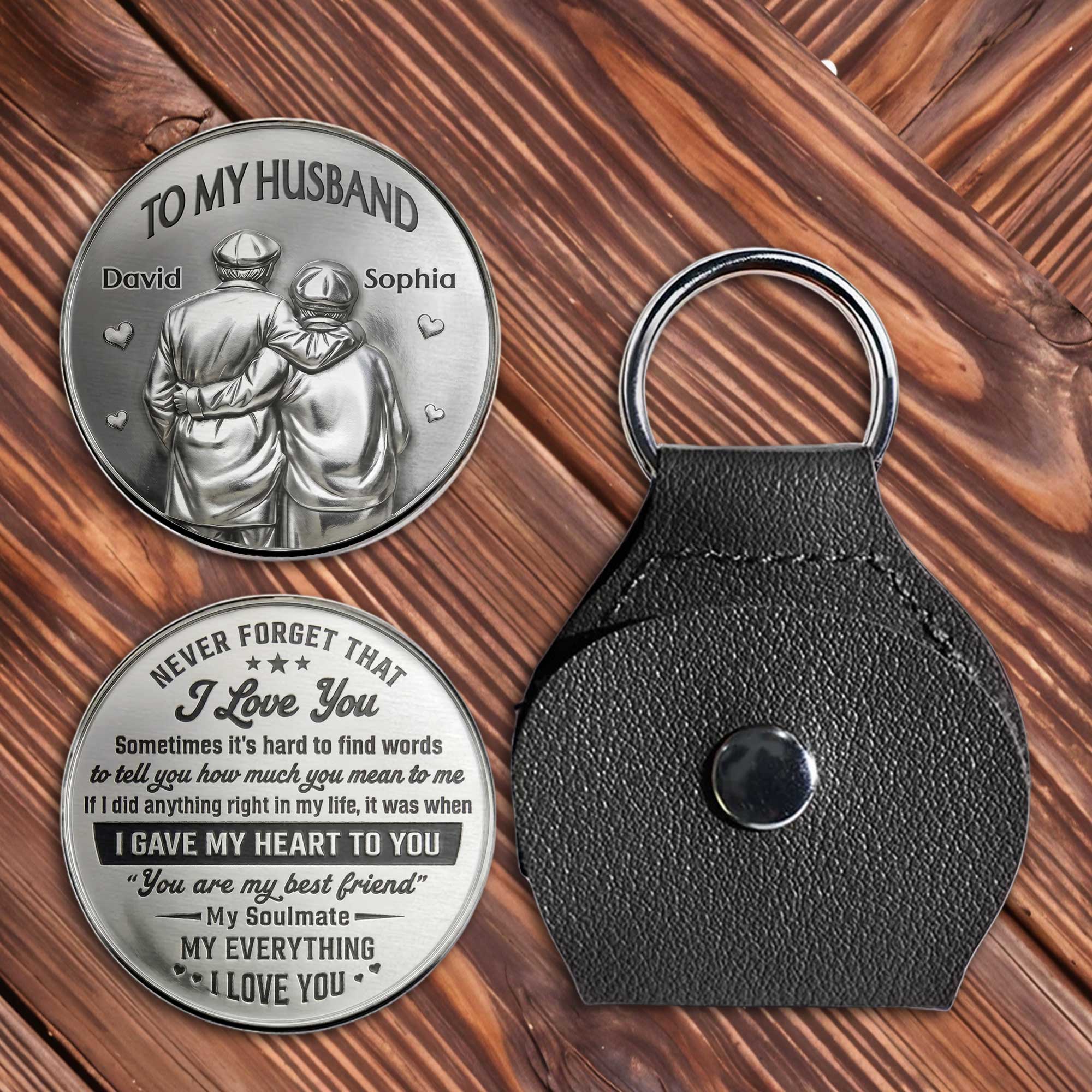Personalized Pocket Hug Custom Message Gift for Husband