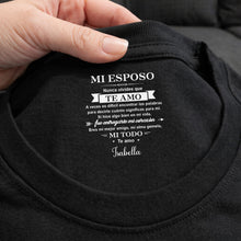 Load image into Gallery viewer, Personalized Custom T-Shirt for Him Inside Neck Print Gift
