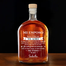 Load image into Gallery viewer, Personalized Whiskey Bottle Custom Name Heart Design Gift for Husband
