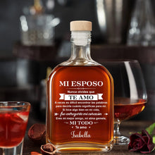 Load image into Gallery viewer, Personalized Whiskey Bottle Custom Name Heart Design Gift for Husband
