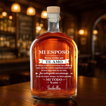 Load image into Gallery viewer, Personalized Whiskey Bottle Custom Name Heart Design Gift for Husband
