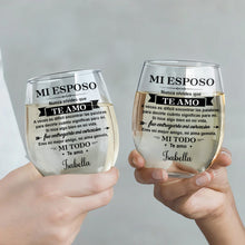 Load image into Gallery viewer, Personalized Stemless Wine Glass Gift for Him Anniversary
