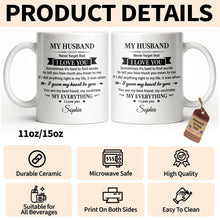 Load image into Gallery viewer, Personalized Heart Coffee Mug Custom Gift for Husband
