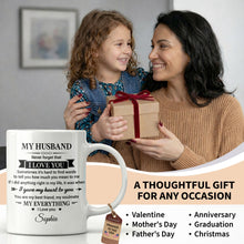 Load image into Gallery viewer, Personalized Heart Coffee Mug Custom Gift for Husband
