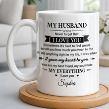 Load image into Gallery viewer, Personalized Heart Coffee Mug Custom Gift for Husband
