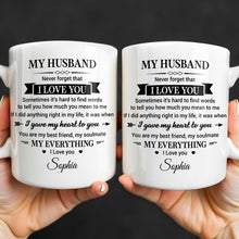 Load image into Gallery viewer, Personalized Heart Coffee Mug Custom Gift for Husband
