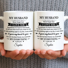 Load image into Gallery viewer, Personalized Heart Coffee Mug Custom Gift for Husband
