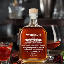 Load image into Gallery viewer, Personalized Whiskey Bottle Custom Heart Arrow Gift for Husband

