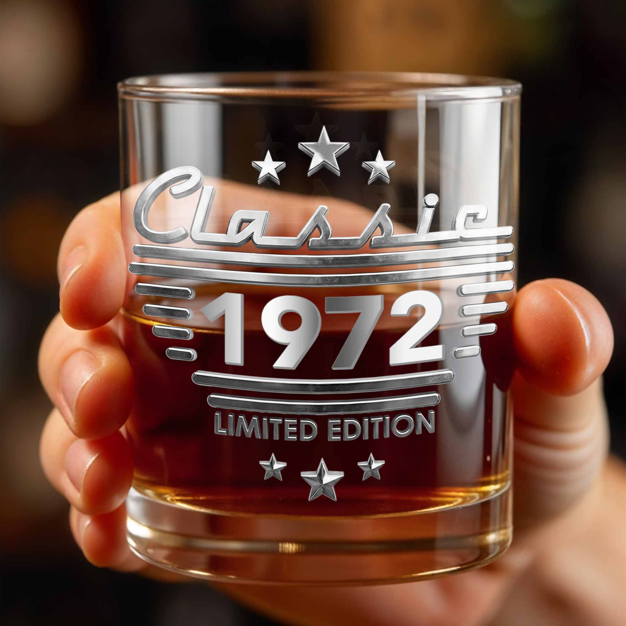 Personalized 3D Effect Whiskey Glass Custom Gift for Dad