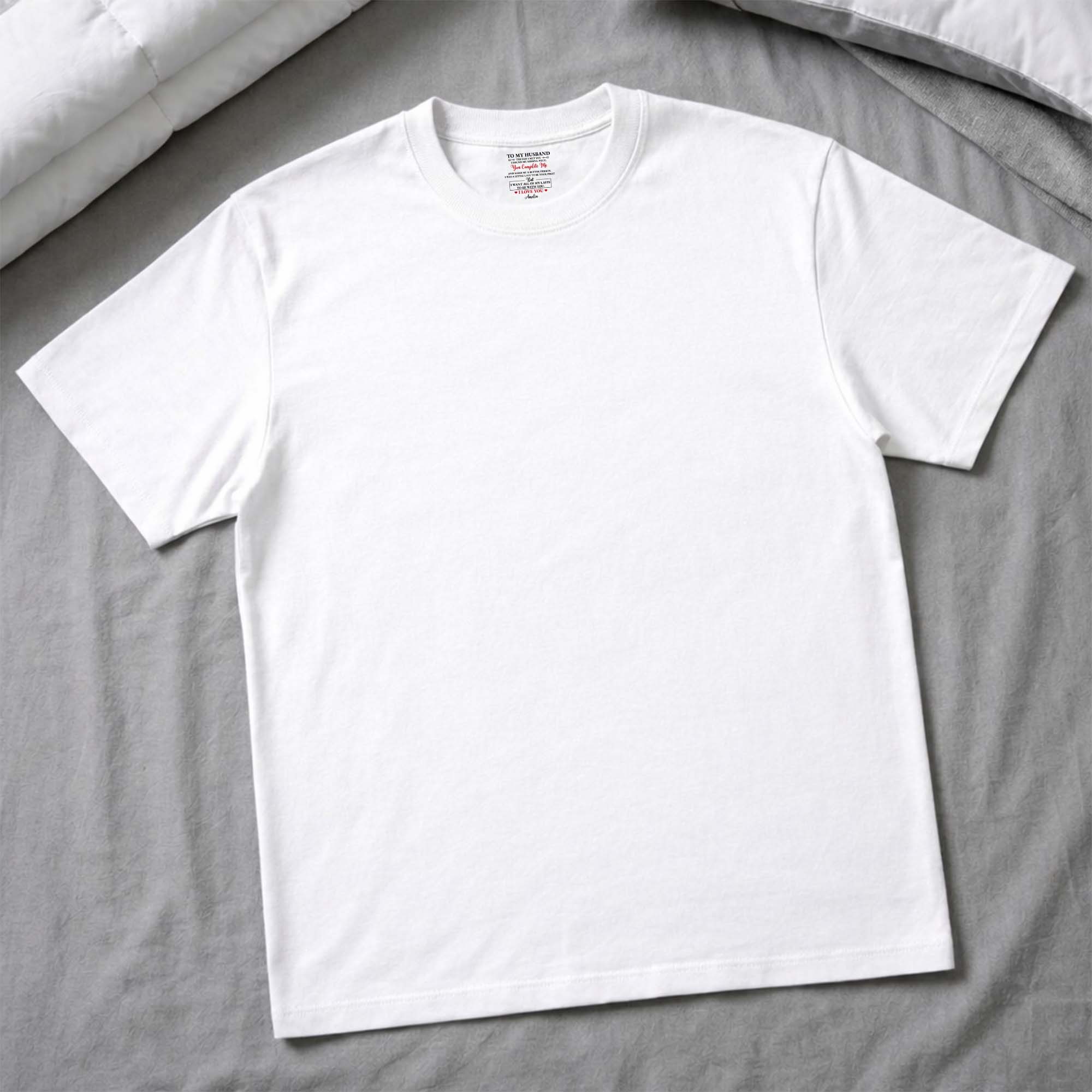 Personalized Inside Neck Print T-Shirt Romantic Gift for Husband