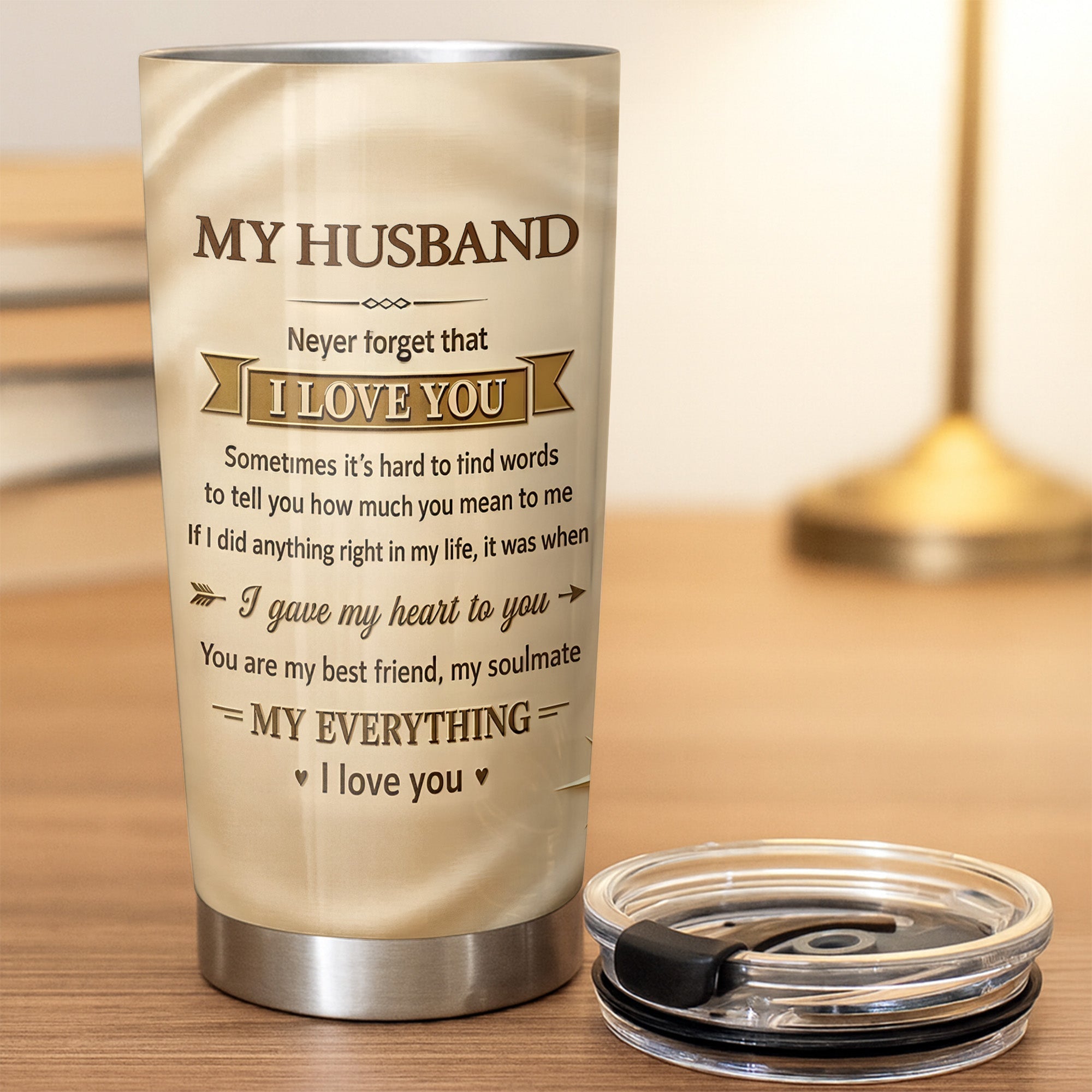 Personalized 20oz Stainless Steel Tumbler Gift for Husband