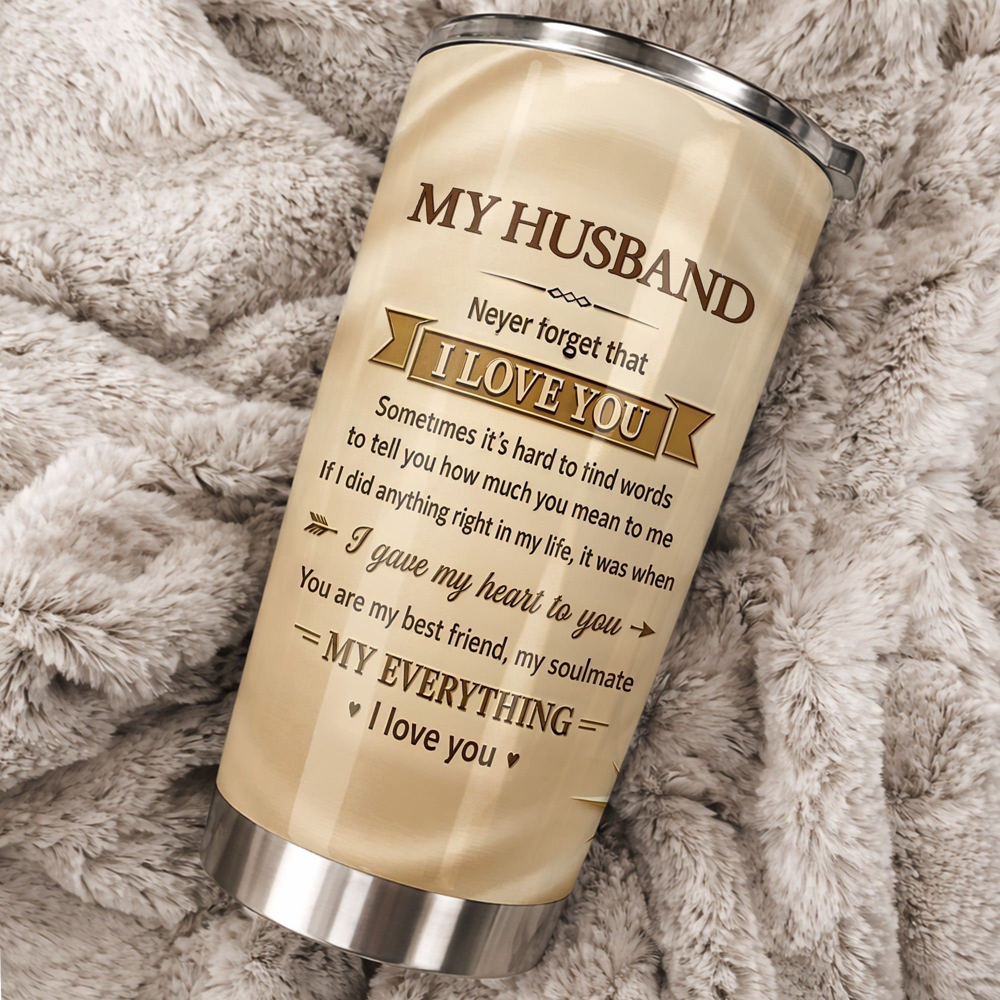Personalized 20oz Stainless Steel Tumbler Gift for Husband