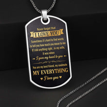 Load image into Gallery viewer, Personalized Dog Tag Necklace Custom Initial Gift for Husband
