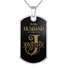 Load image into Gallery viewer, Personalized Dog Tag Necklace Custom Initial Gift for Husband
