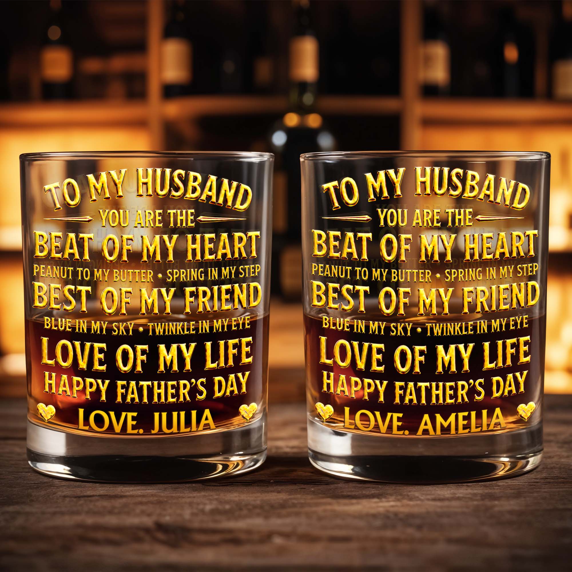 Personalized Custom Whiskey Glass Unique Gift for Husband