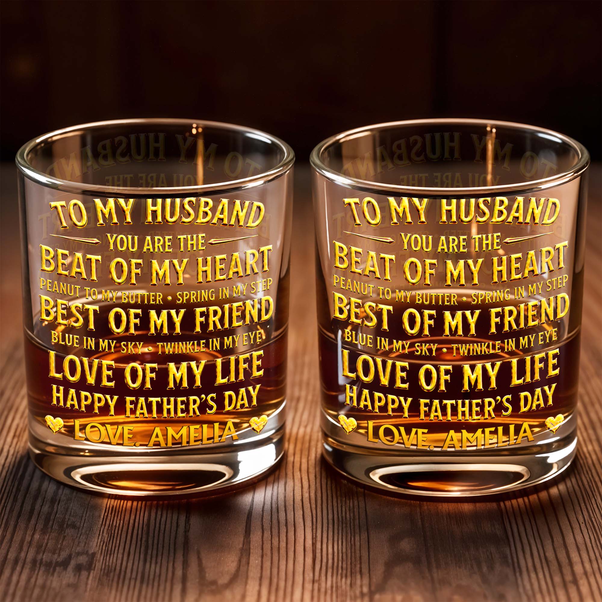 Personalized Custom Whiskey Glass Unique Gift for Husband