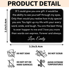 Load image into Gallery viewer, Personalized Aluminum Wallet Card Custom Message Gift for Him
