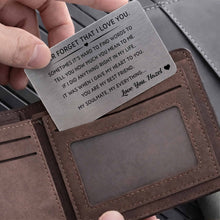 Load image into Gallery viewer, Personalized Aluminum Wallet Card Custom Love Message Gift for Couples
