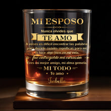Load image into Gallery viewer, Personalized Custom Whiskey Glass for Husband Anniversary Gift
