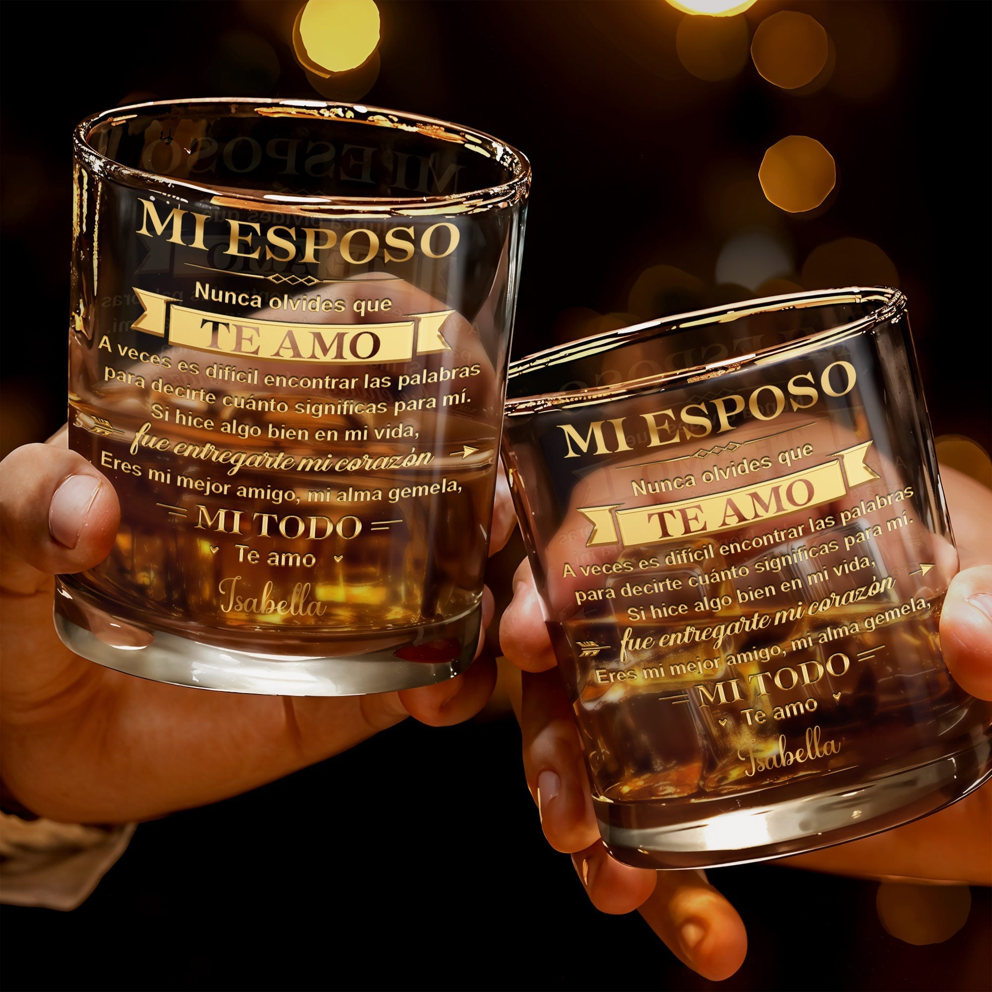 Personalized Custom Whiskey Glass for Husband Anniversary Gift