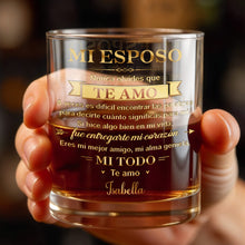 Load image into Gallery viewer, Personalized Custom Whiskey Glass for Husband Anniversary Gift
