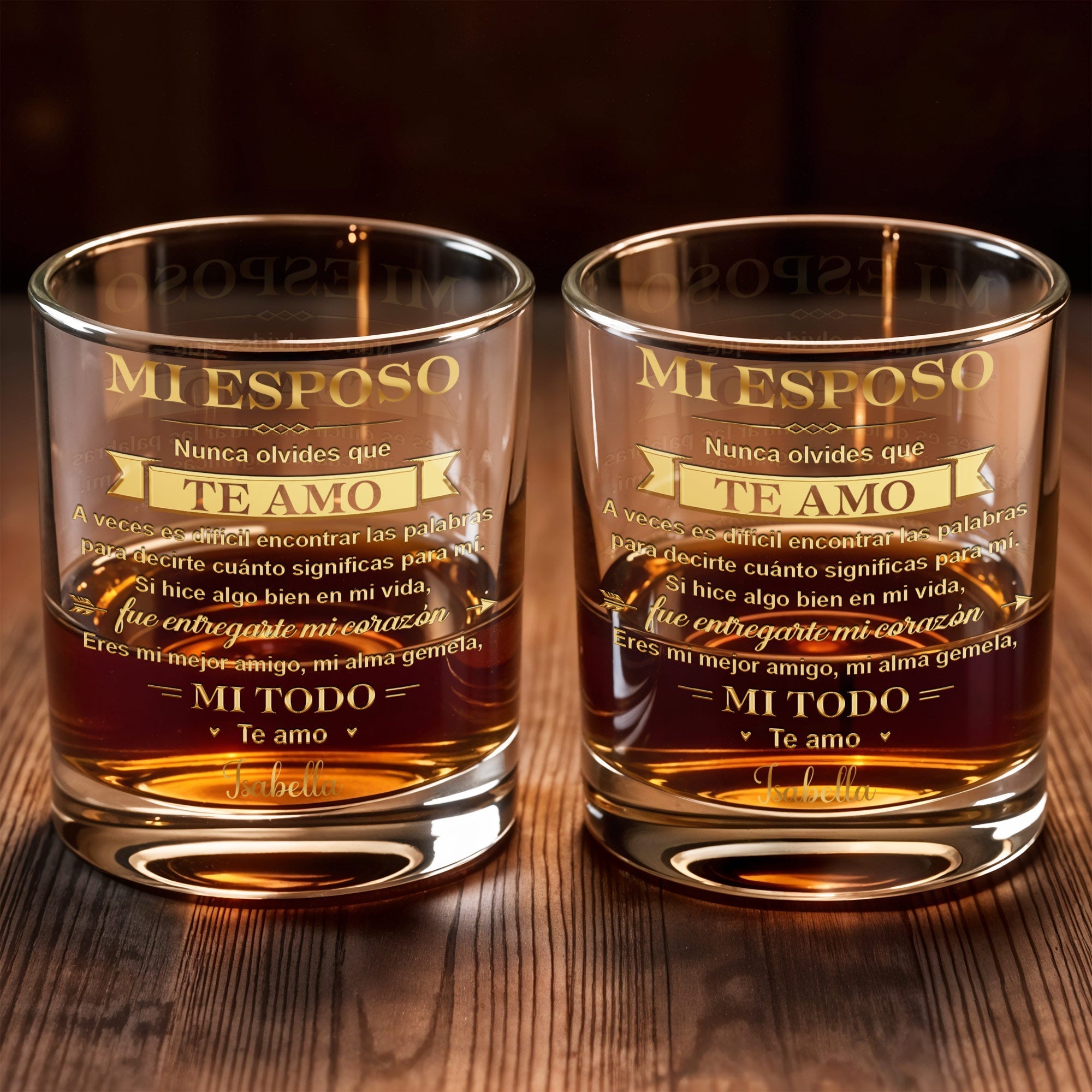 Personalized Custom Whiskey Glass for Husband Anniversary Gift