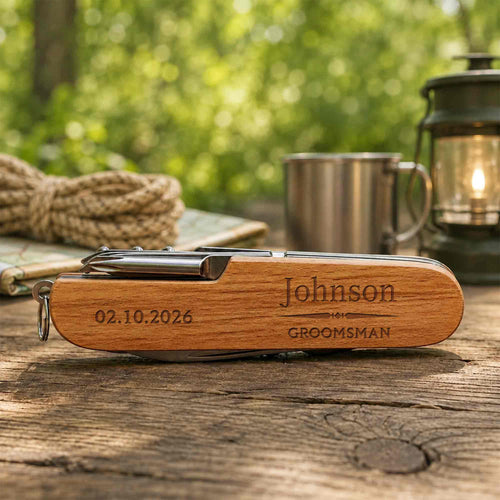 Personalized Wooden Multi Tool Custom Name Gift for Dad